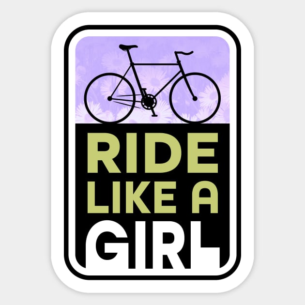 Ride Your Bike Like a Fixie Girl Sticker by NeddyBetty